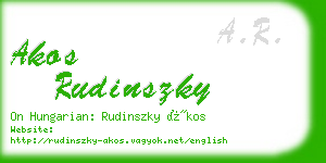 akos rudinszky business card